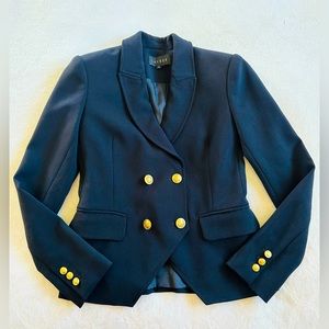 Laveer Womens Black Collared Two Button Solid Long Sleeve Blazer Size 2 S